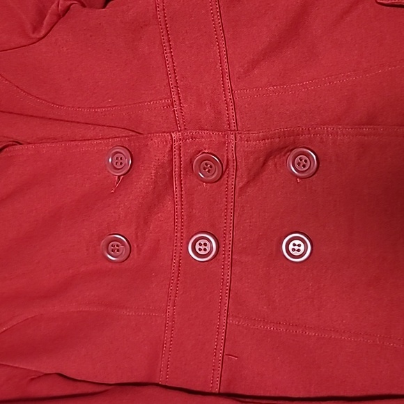 Womens pea coat Forever 21 red holidays fall - Picture 2 of 6